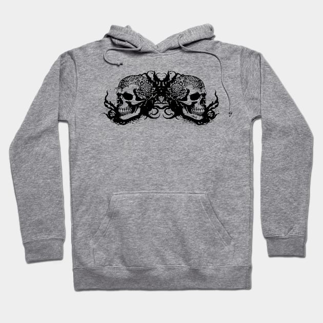 gothic skulls design Hoodie by lkn